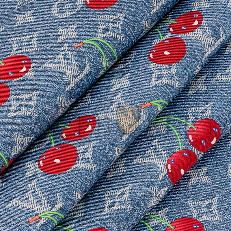LOUIS VUITTON MURAKAMI LV X TM DENIM CERISE SQUARE 90 M96389 (90*90cm) LOUIS VUITTON MURAKAMI LV X TM DENIM CERISE SQUARE 90 M96389 (90*90cm)
